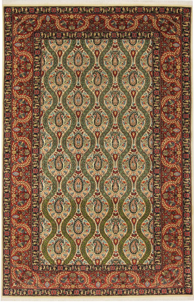 Persian Rug Qum 211x136 211x136, Persian Rug Knotted by hand