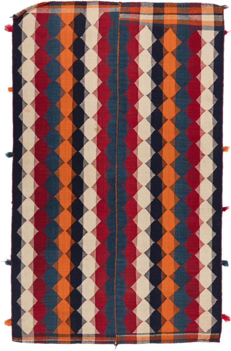 Tapis persan Kilim Fars 195x122 195x122, Tapis persan Tissé à la main