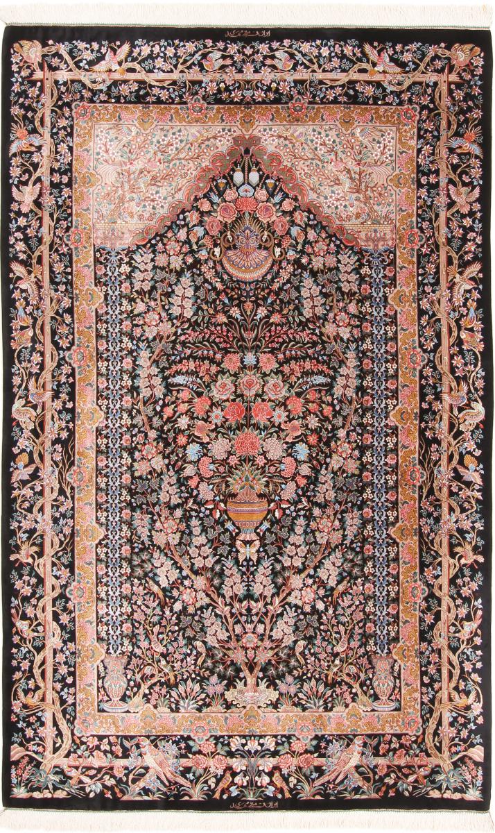 Perzsa szőnyeg Ghom Selyem 226x143 226x143, Perzsa szőnyeg Kézzel csomózva