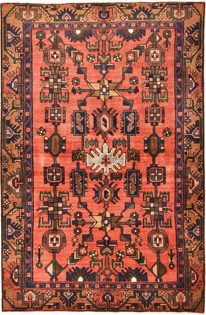 Persian Rug Nahavand 6'6"x4'1" 6'6"x4'1", Persian Rug Knotted by hand