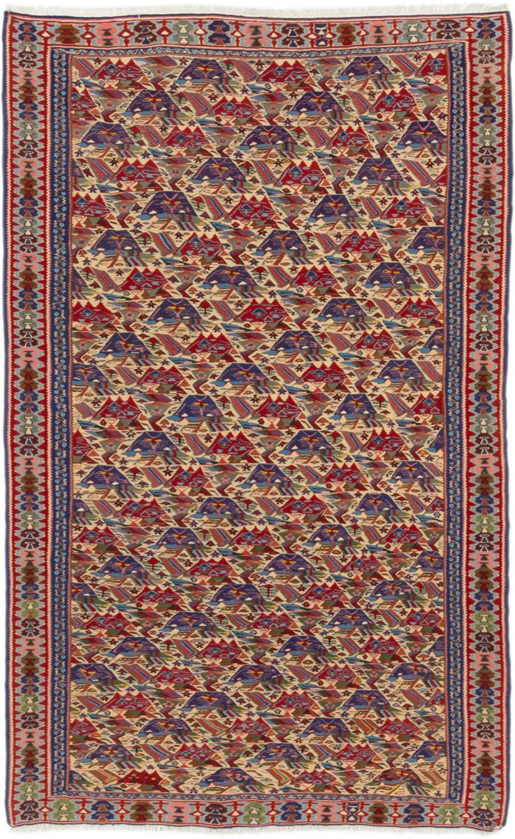 Tapete persa Kilim Fars Senneh 291x171 291x171, Tapete persa Atado à mão