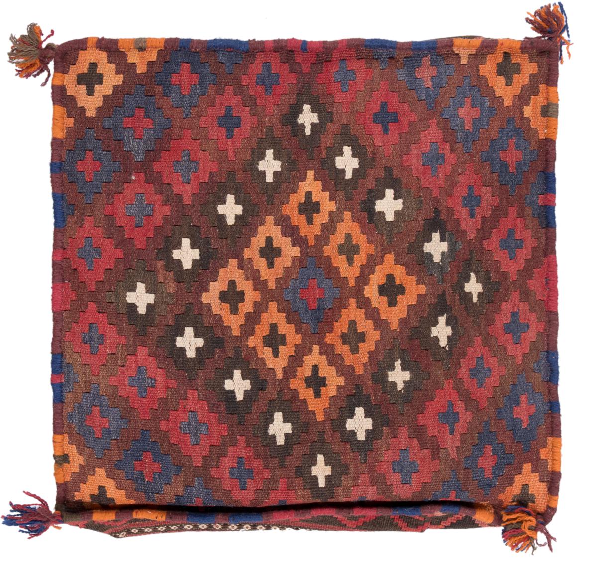 Afghan rug Kilim Afghan Cushion Cover 40x40 40x40, Persian Rug Knotted by hand