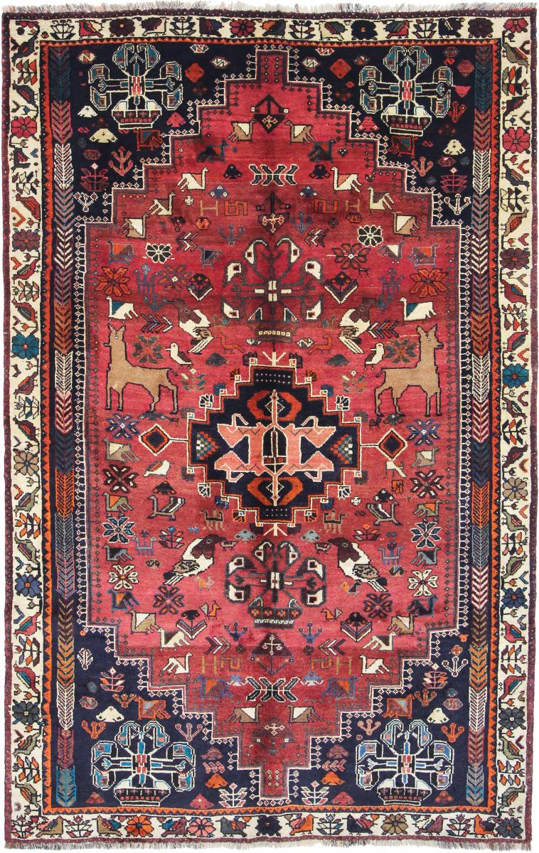 Tapete persa Ghashghai 264x168 264x168, Tapete persa Atado à mão