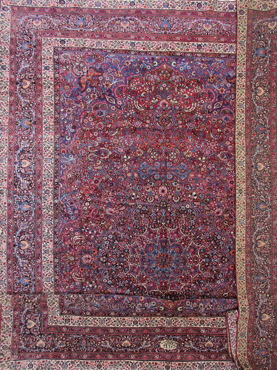 Tapis persan Mahvelat Antique 568x345 568x345, Tapis persan Noué à la main