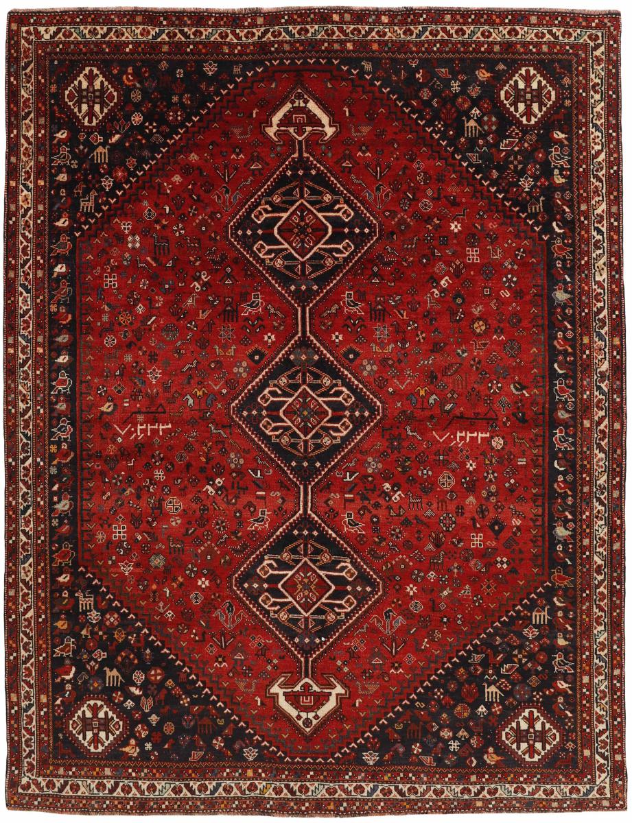 Persian Rug Ghashghai 10'6"x8'2" 10'6"x8'2", Persian Rug Knotted by hand