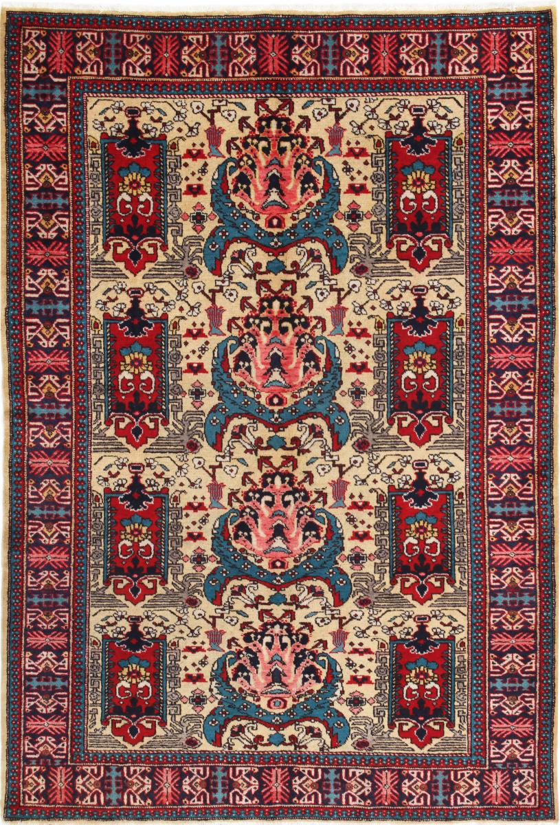 Tapete persa Tabriz Velho 213x141 213x141, Tapete persa Atado à mão