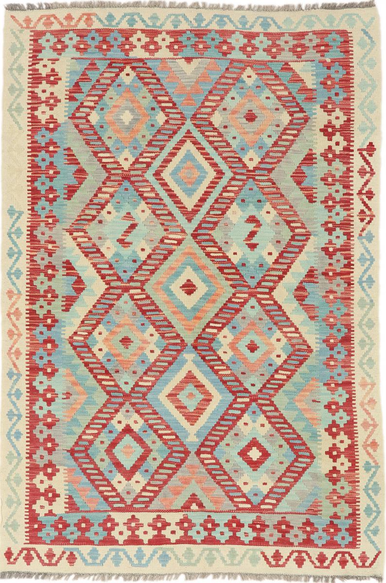 Αφγανικό χαλί Κιλίμ Afghan 190x125 190x125, Περσικό χαλί Οι κόμποι έγιναν με το χέρι