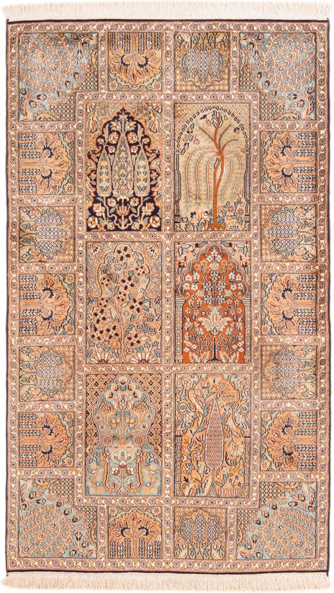 Tapis indien Cachemire Soie 165x95 165x95, Tapis persan Noué à la main