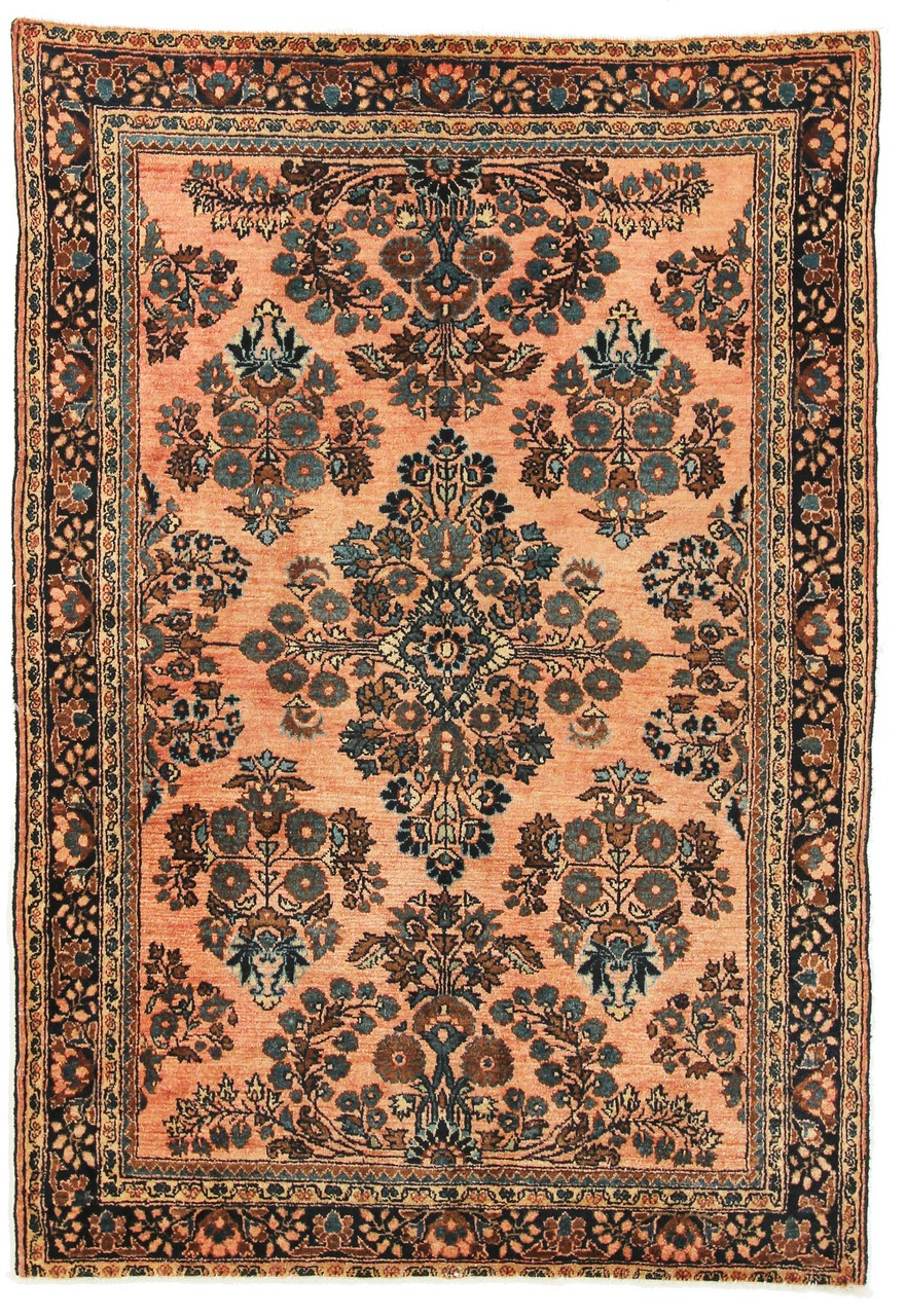 Persisk tæppe Sarough Antikke 144x98 144x98, Persisk tæppe Knyttet i hånden