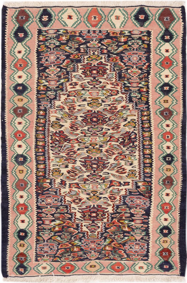 Tapete persa Kilim Senneh 101x68 101x68, Tapete persa Atado à mão