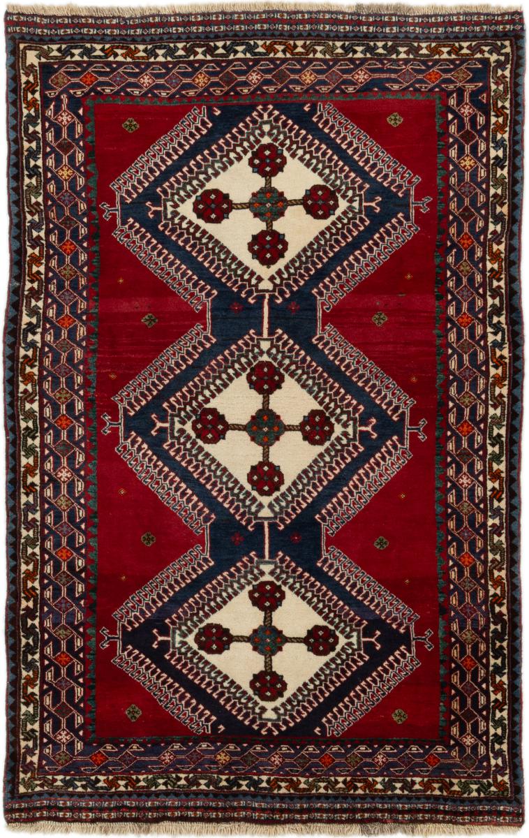 Persian Rug Persian Gabbeh 7'1"x4'4" 7'1"x4'4", Persian Rug Knotted by hand