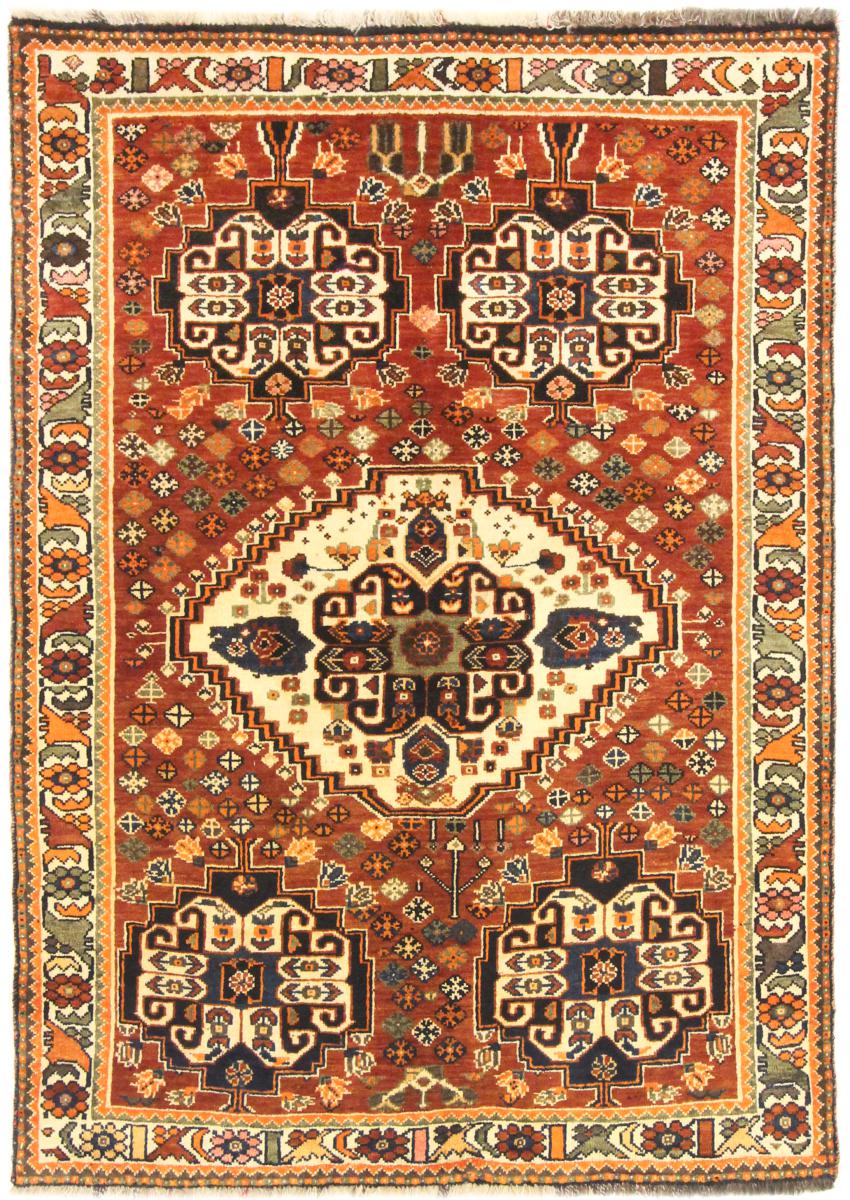 Persisk tæppe Shiraz 195x140 195x140, Persisk tæppe Knyttet i hånden