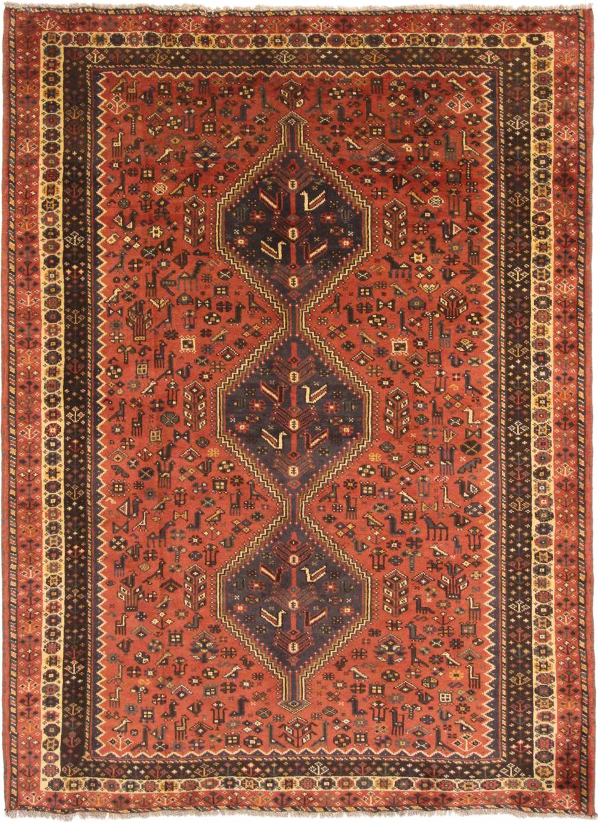 Persisk tæppe Shiraz 279x207 279x207, Persisk tæppe Knyttet i hånden