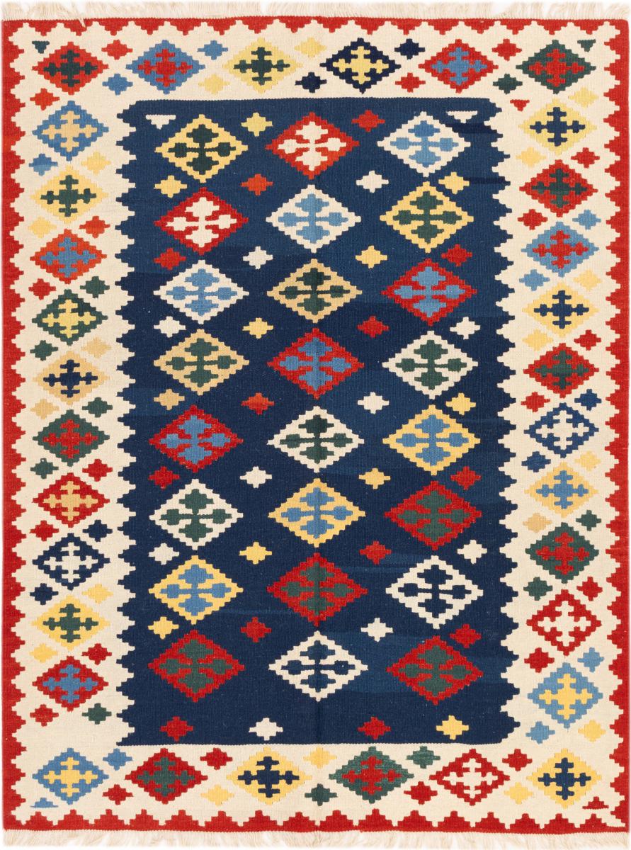 Tapis persan Kilim Fars Ghashghai 196x150 196x150, Tapis persan Tissé à la main