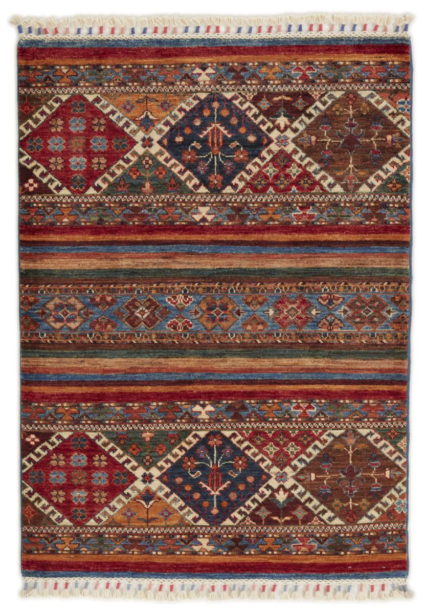 Pakistani rug Arijana Shaal 4'0"x2'11" 4'0"x2'11", Persian Rug Knotted by hand