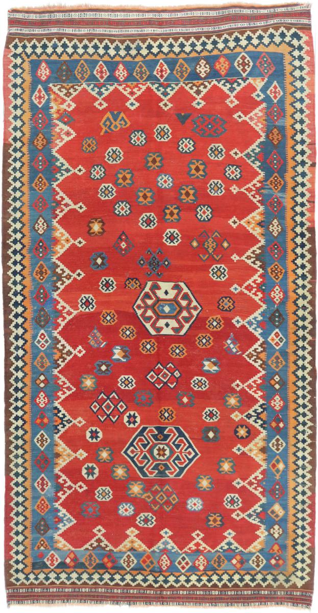 Tapete persa Kilim Fars Antigo 302x157 302x157, Tapete persa Tecido à mão