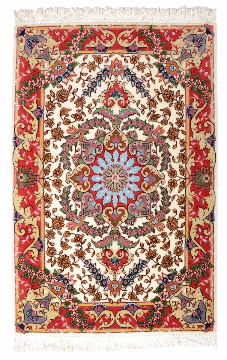 Tapete persa Tabriz 50Raj 97x63 97x63, Tapete persa Atado à mão