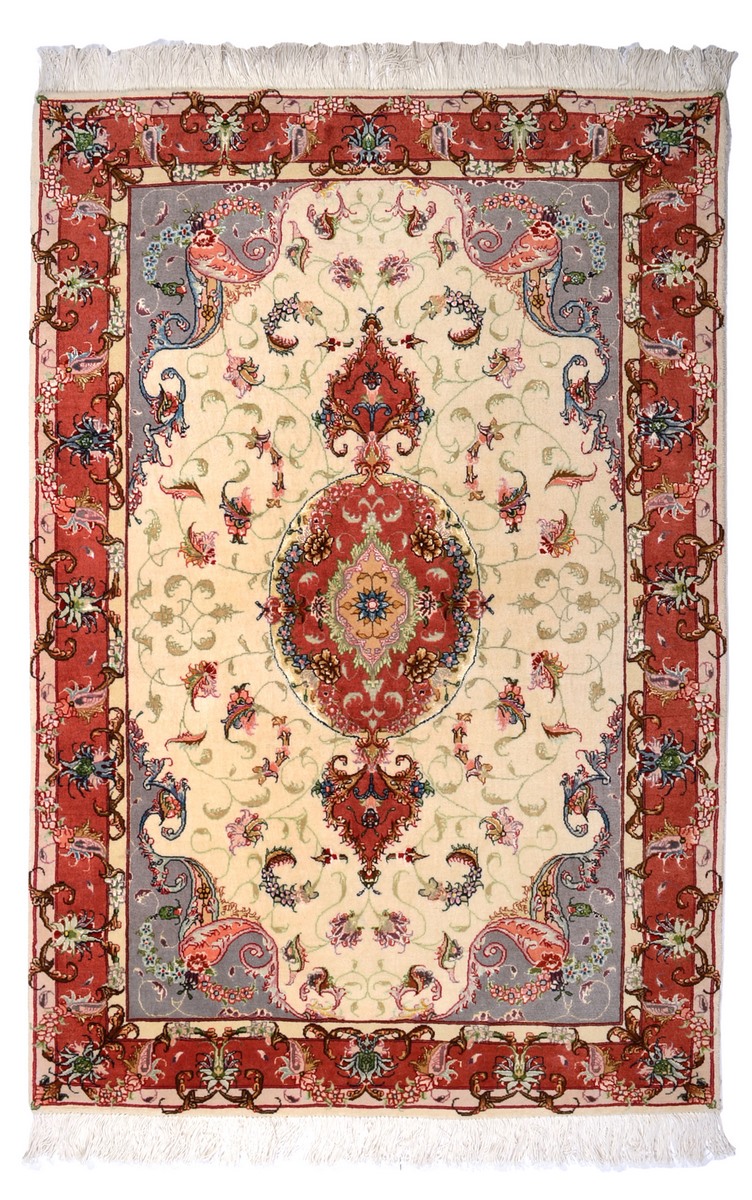 Tapete persa Tabriz 151x101 151x101, Tapete persa Atado à mão