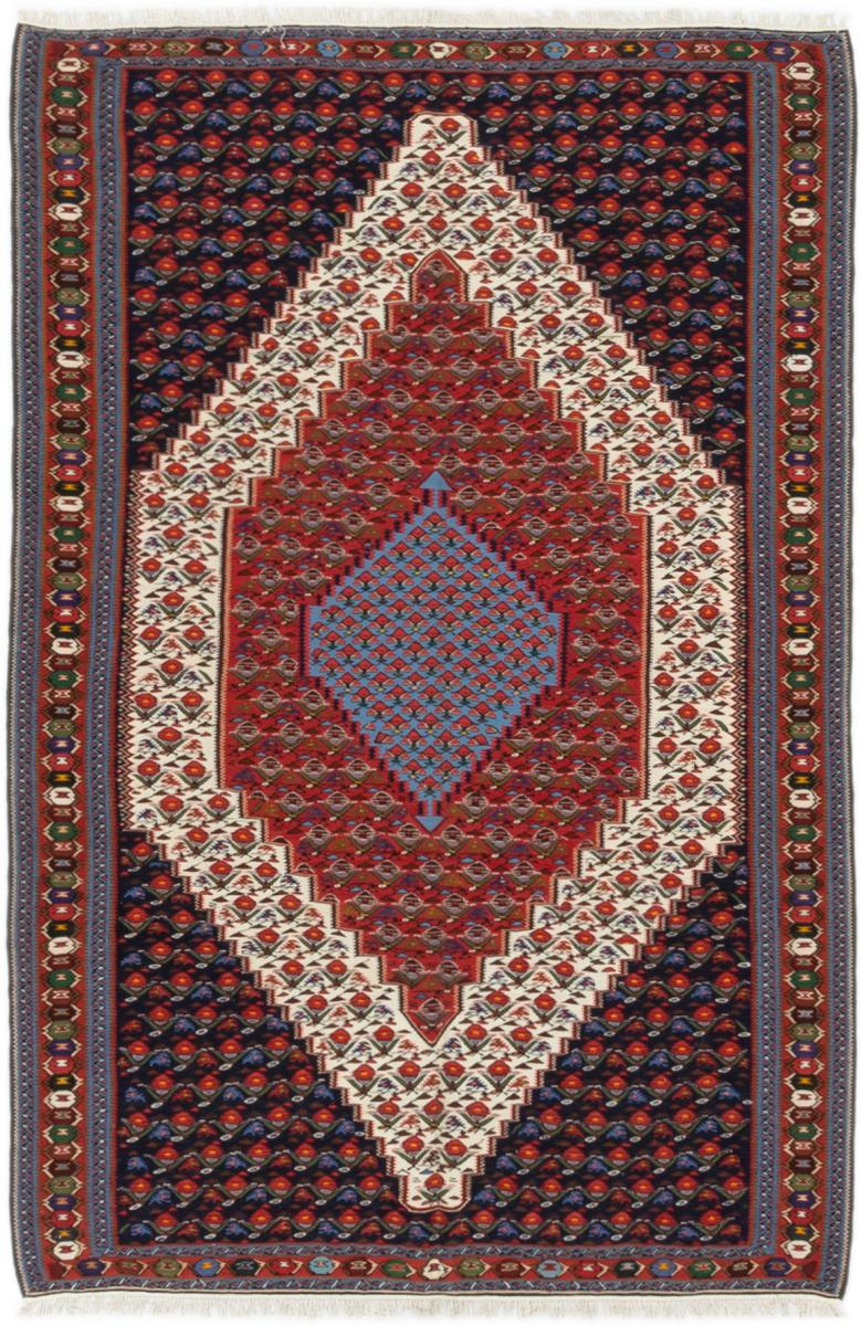 Tapete persa Kilim Fars Senneh 241x161 241x161, Tapete persa Atado à mão