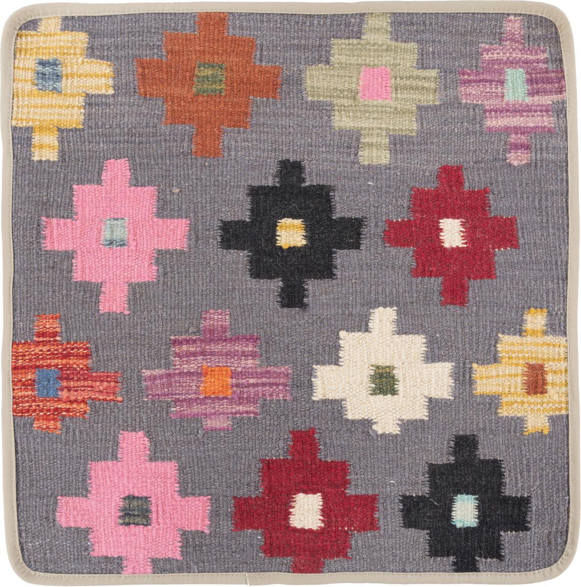 Afghan rug Kilim Afghan Cushion Cover 50x50 50x50, Persian Rug Knotted by hand