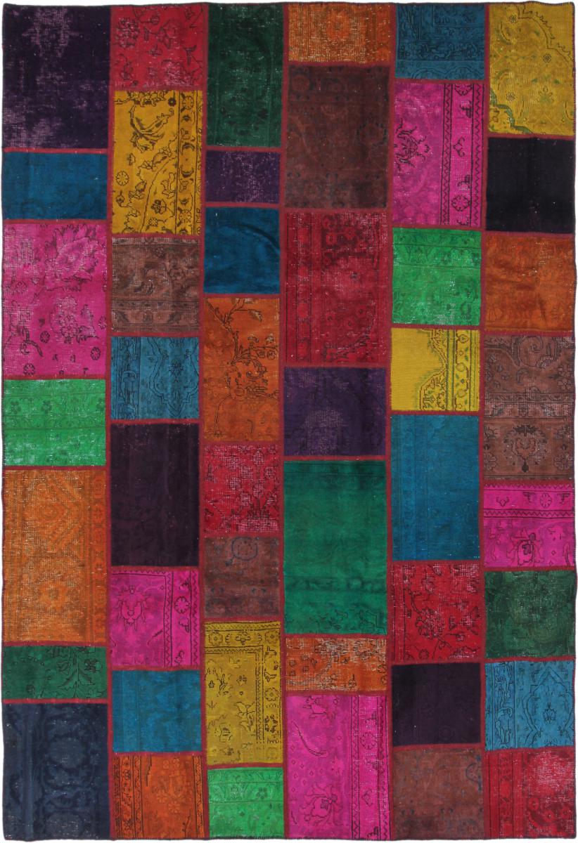 Tapete persa Patchwork 295x205 295x205, Tapete persa Atado à mão