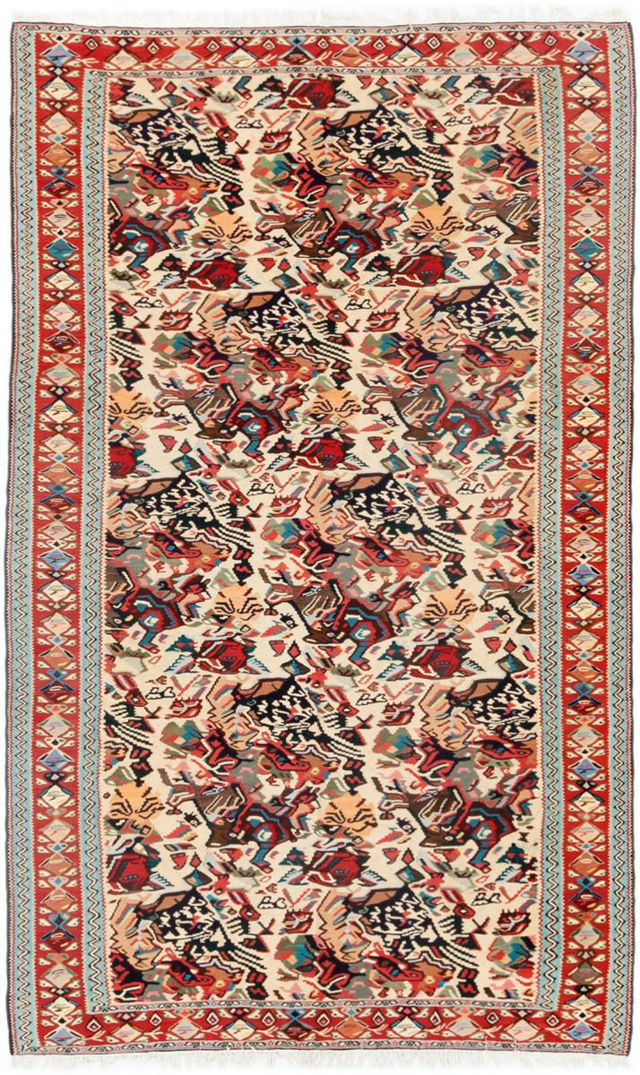 Tapete persa Kilim Fars Senneh 249x153 249x153, Tapete persa Atado à mão