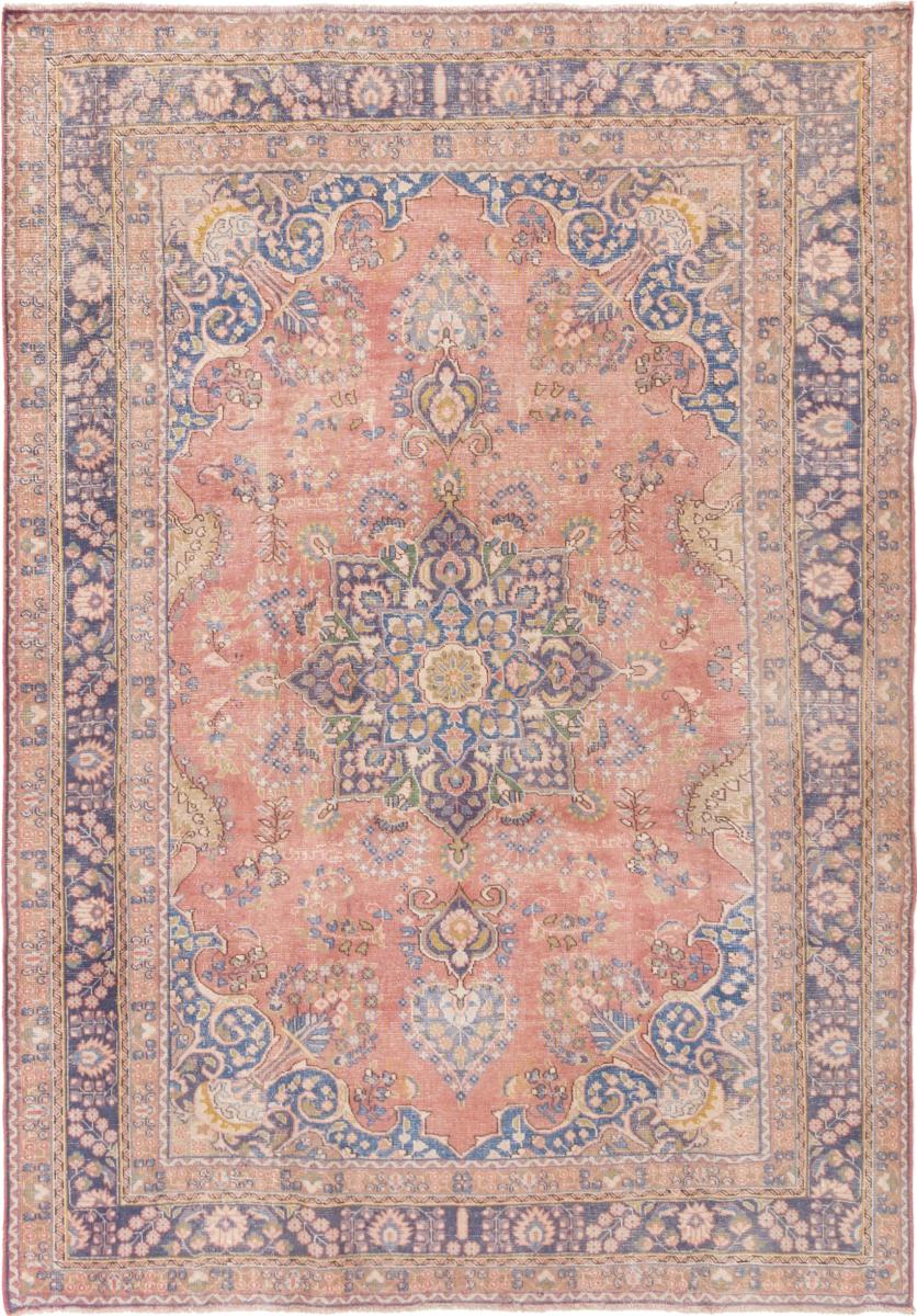 Persian Rug Vintage 9'3"x6'5" 9'3"x6'5", Persian Rug Knotted by hand
