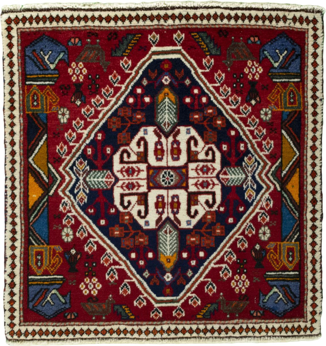 Persian Rug Shiraz 65x61 65x61, Persian Rug Knotted by hand