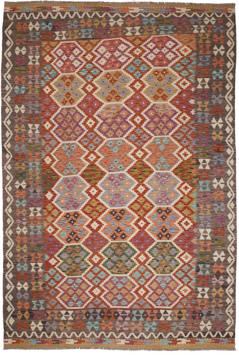 Tapete afegão Kilim Afegão 305x203 305x203, Tapete persa Tecido à mão