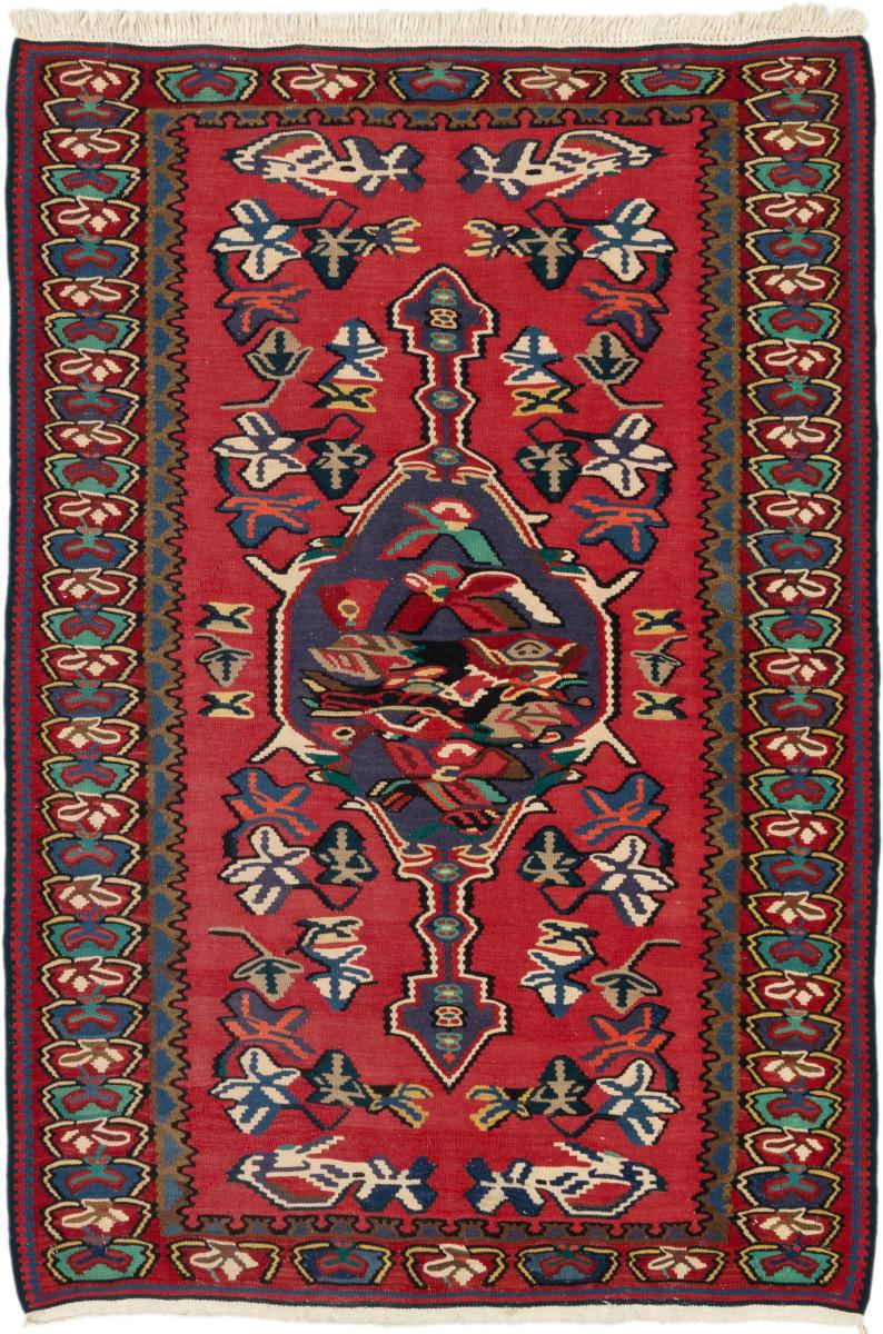 Tapete persa Kilim Fars Senneh 151x105 151x105, Tapete persa Atado à mão