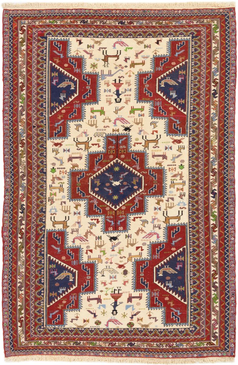 Tapete persa Kilim Fars 166x111 166x111, Tapete persa Tecido à mão