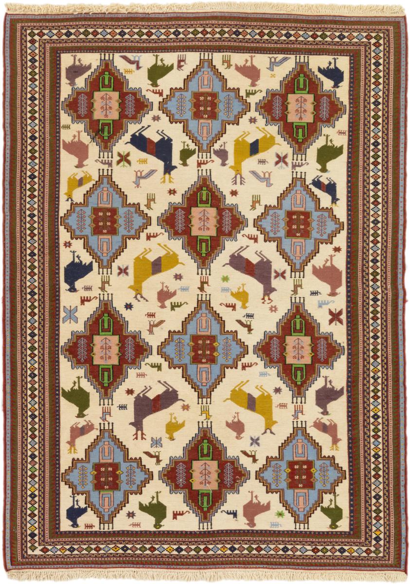 Tapete persa Kilim Fars 156x111 156x111, Tapete persa Tecido à mão