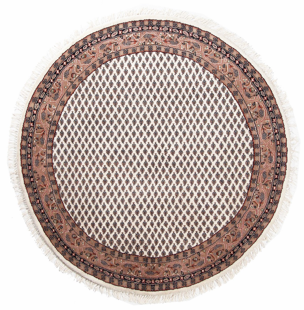 Indo rug Indo Sarouk Mir 100x100 100x100, Persian Rug Knotted by hand