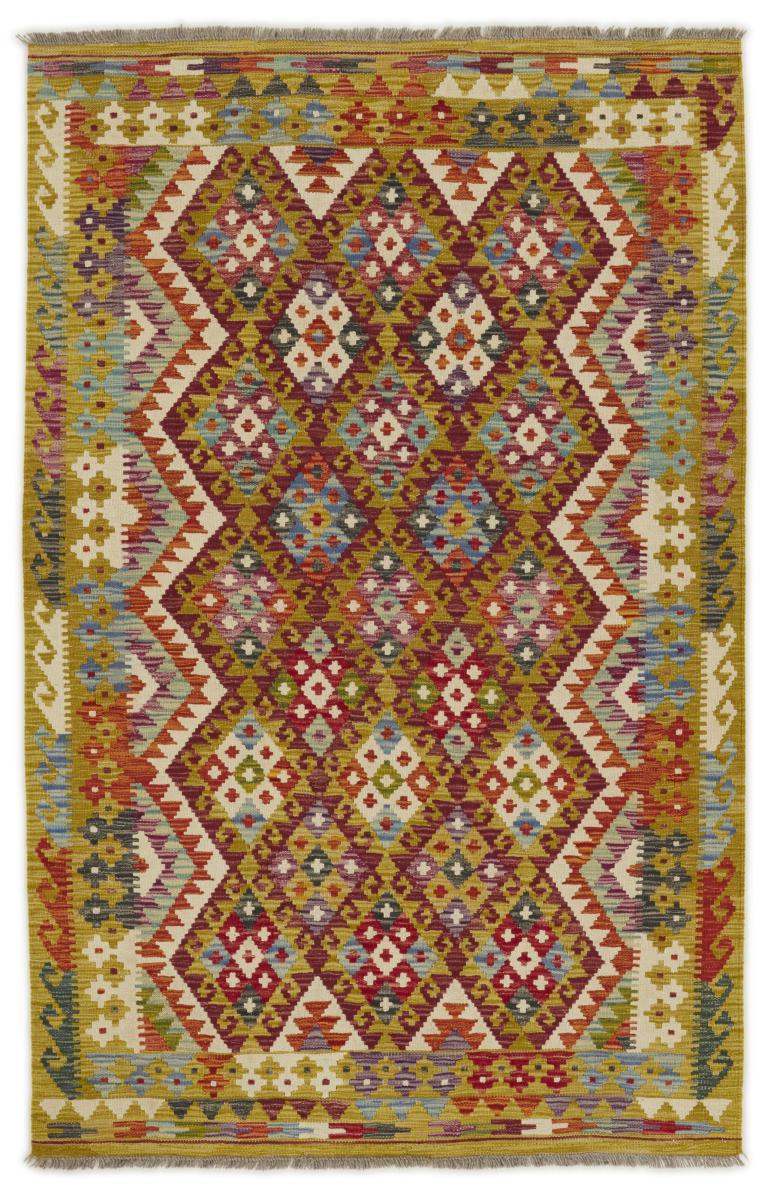 Afghansk tæppe Kelim Afghan 199x129 199x129, Persisk tæppe Håndvævet