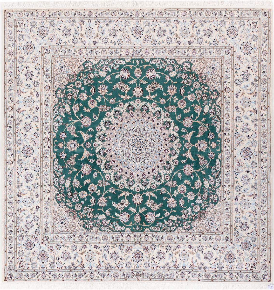 Persian rug Nain 6La 6'11"x6'11" 6'11"x6'11", Persian rug Hand-knotted