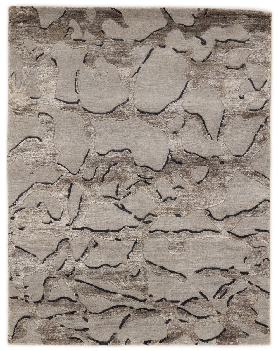 Indo rug Mila Feel 4'8"x3'7" 4'8"x3'7", Persian Rug Knotted by hand