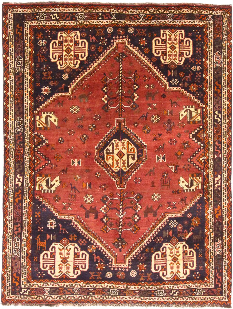 Tapete persa Shiraz 204x158 204x158, Tapete persa Atado à mão