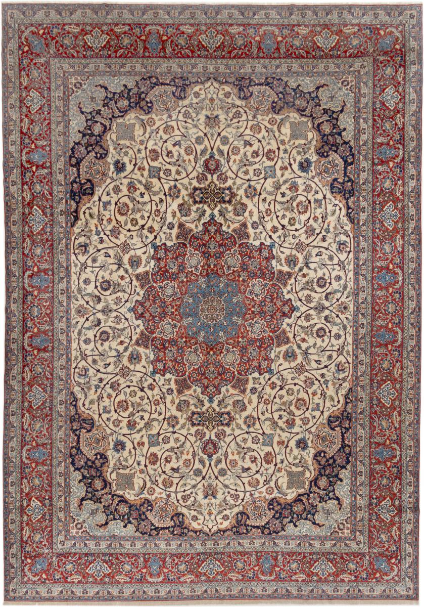 Tapete persa Isfahan Antigo Fio de Seda 440x314 440x314, Tapete persa Atado à mão