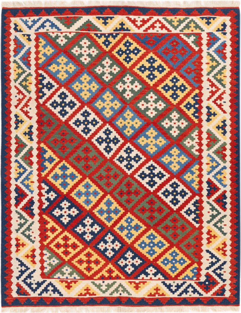 Tapis persan Kilim Fars Ghashghai 199x157 199x157, Tapis persan Tissé à la main