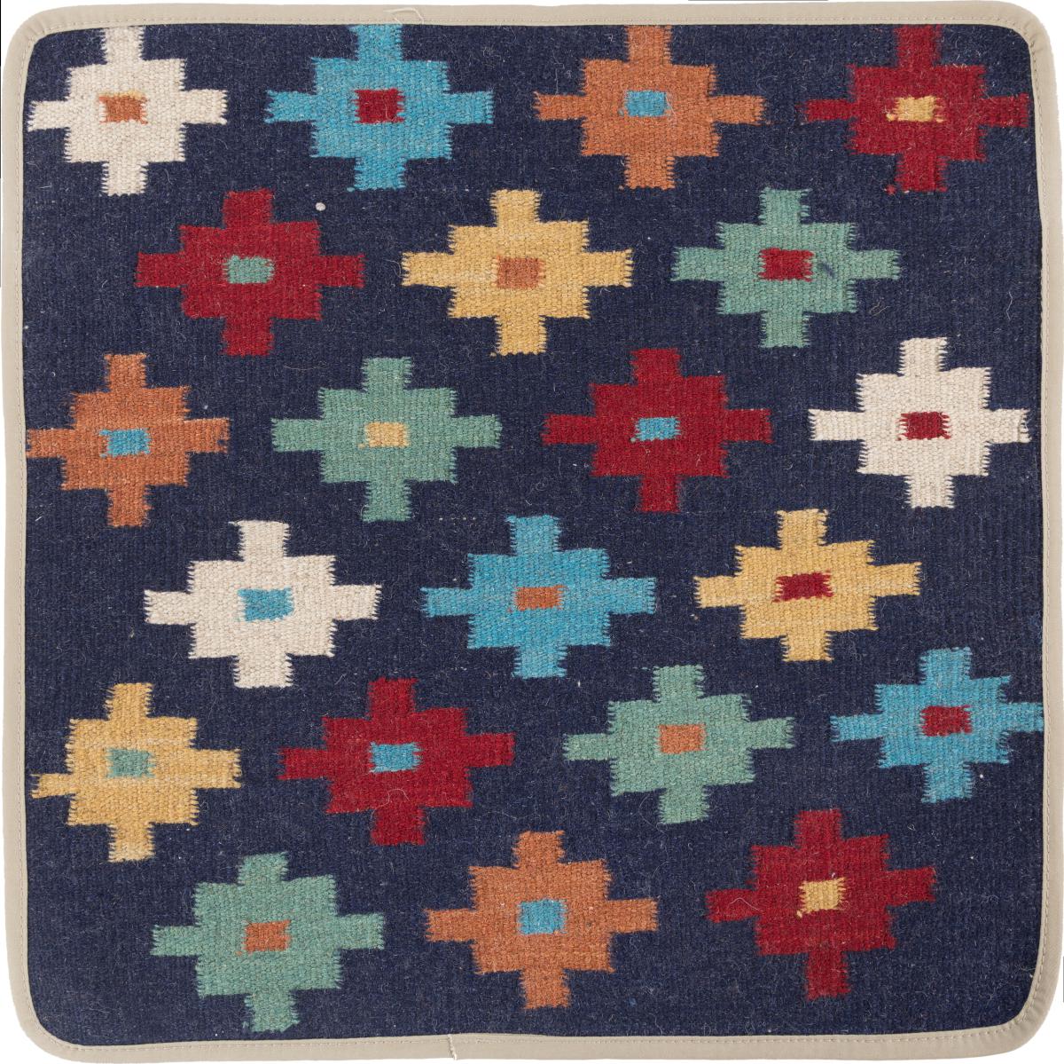 Afghanischer Teppich Kelim Afghan Kissenbezug 1'8"x1'8" 1'8"x1'8", Perserteppich Handgeknüpft