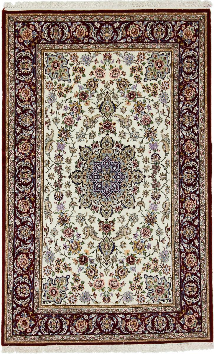 Tapete persa Isfahan Fio de Seda 6'9"x4'2" 6'9"x4'2", Tapete persa Atado à mão