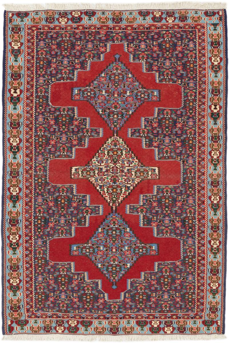 Tapete persa Kilim Fars Senneh 164x111 164x111, Tapete persa Atado à mão