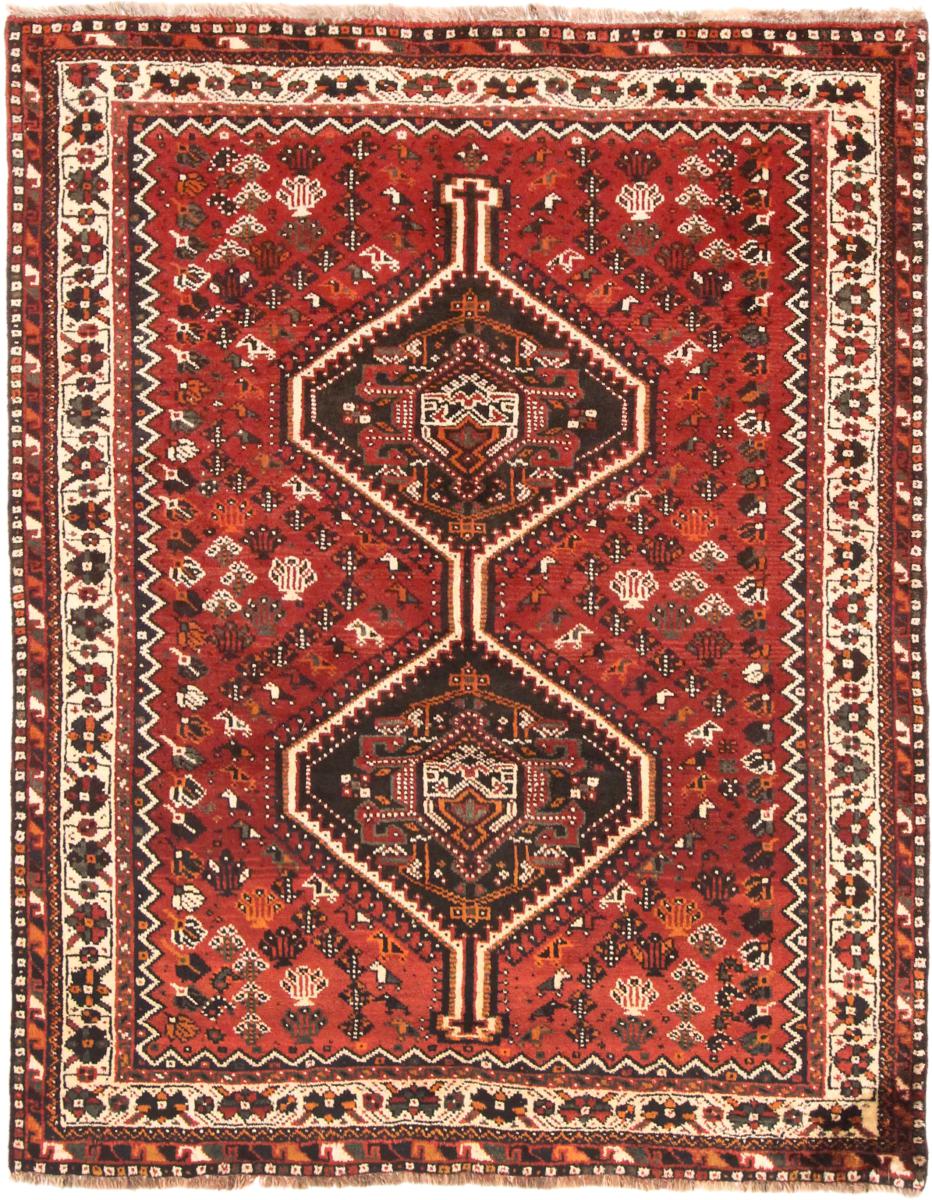 Persisk tæppe Shiraz 196x152 196x152, Persisk tæppe Knyttet i hånden