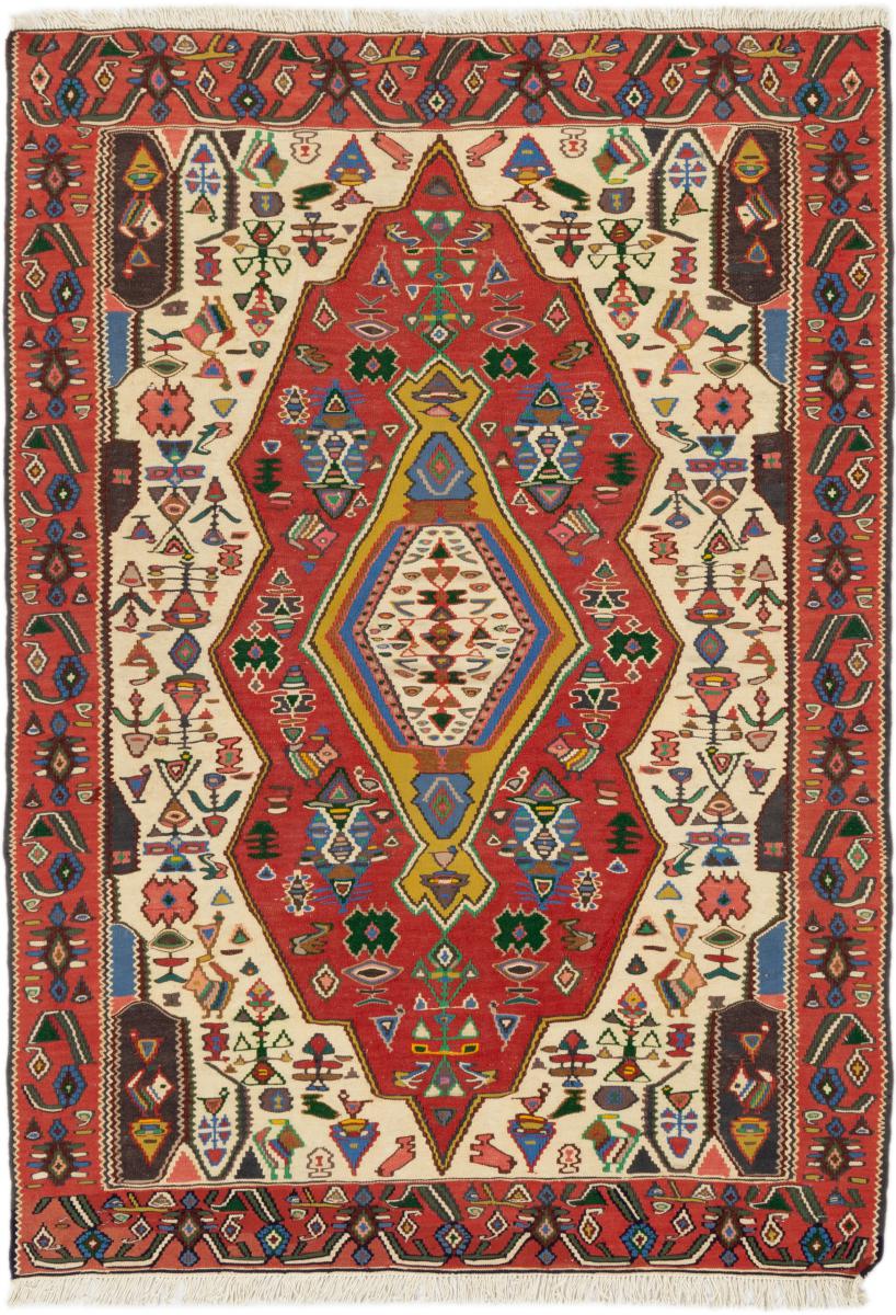 Tapete persa Kilim Fars Senneh 159x113 159x113, Tapete persa Atado à mão