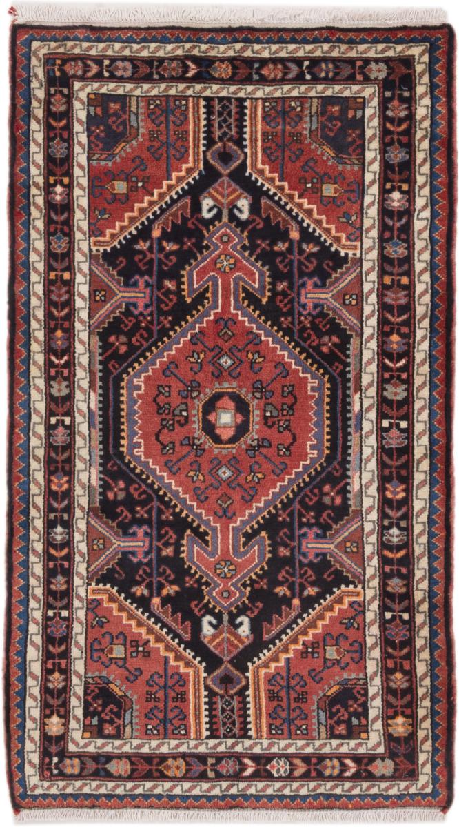 Tapis persan Tuyserkan 129x76 129x76, Tapis persan Noué à la main