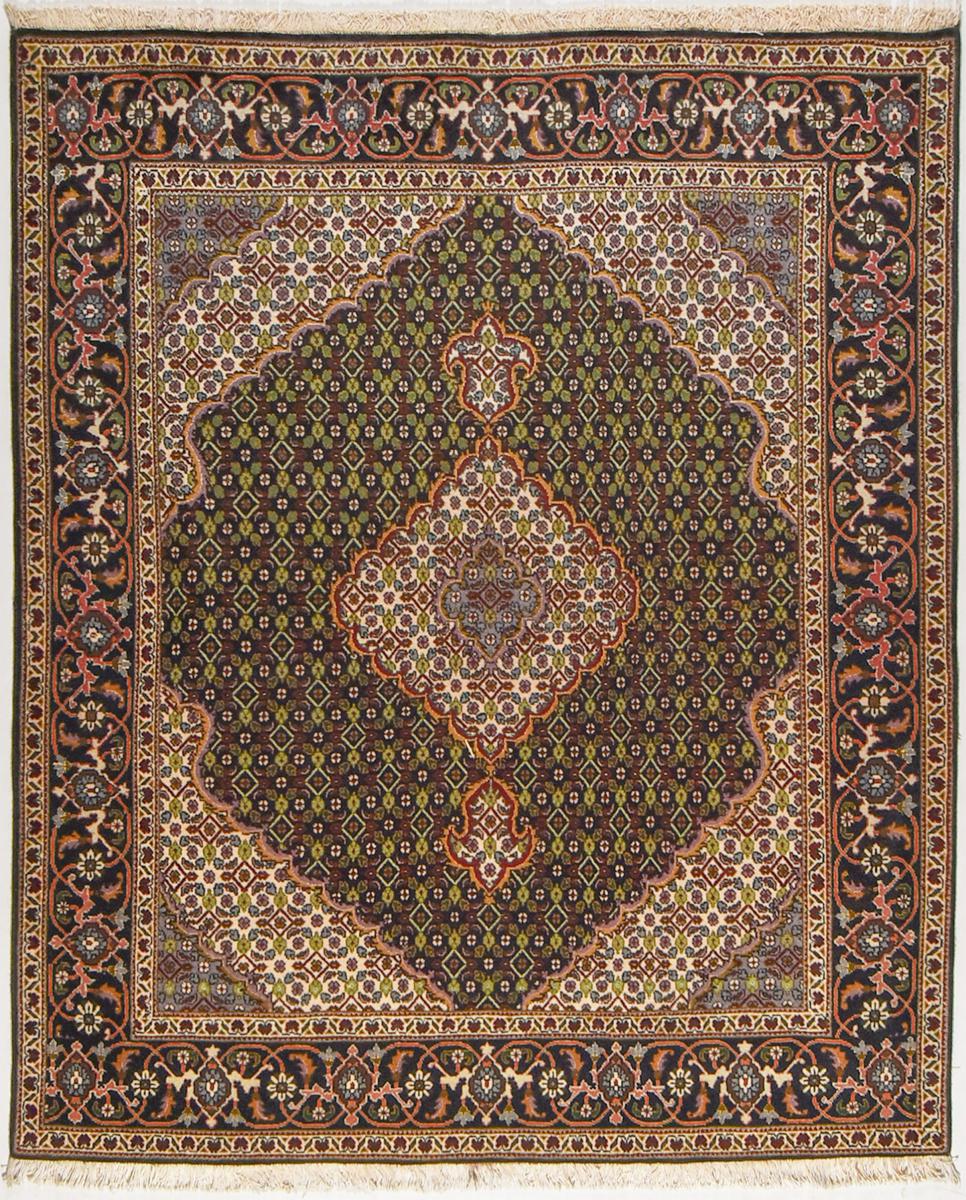 Tapete persa Tabriz 40Raj 184x152 184x152, Tapete persa Atado à mão