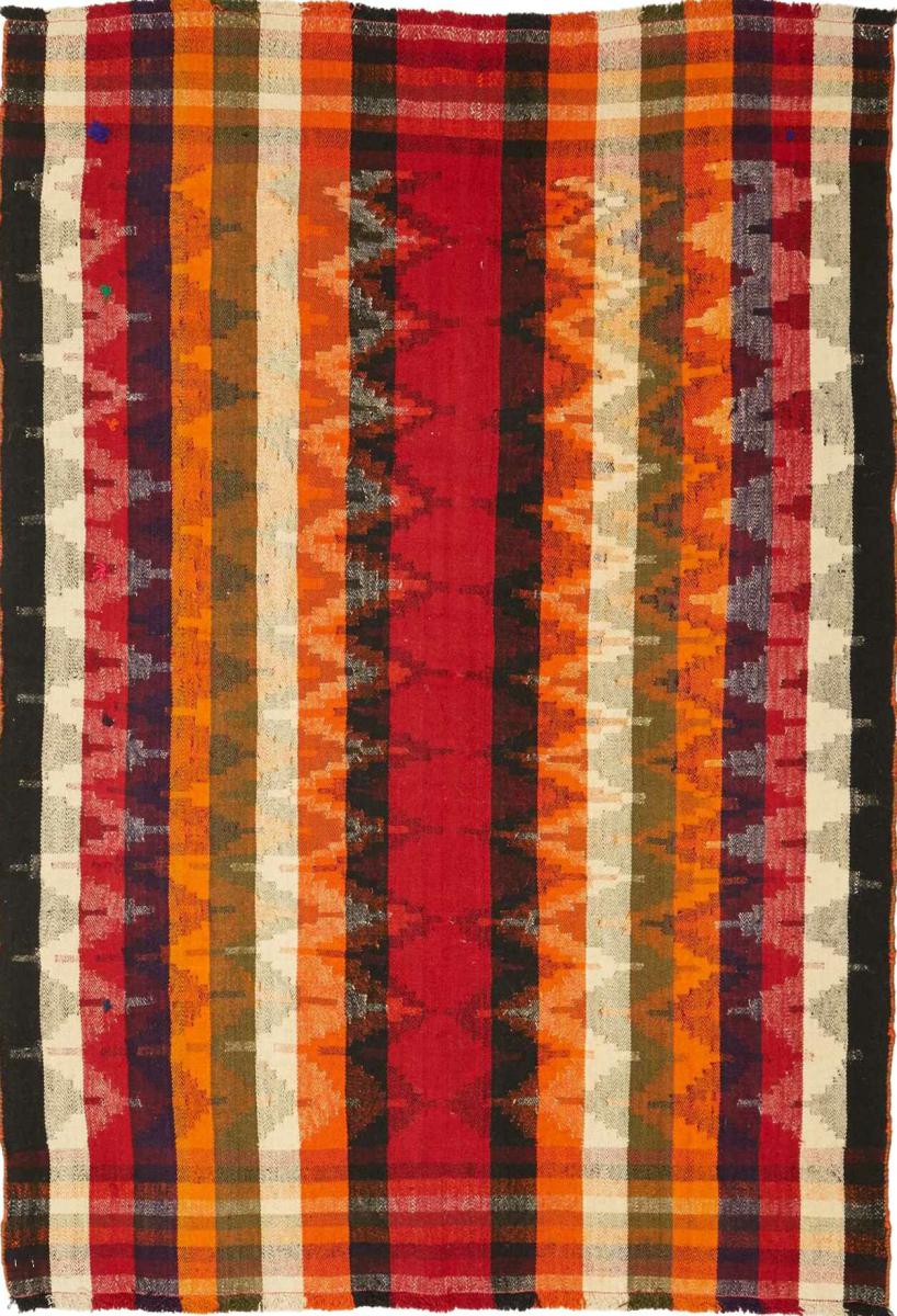 Tapete persa Kilim Fars Antigo 201x146 201x146, Tapete persa Tecido à mão