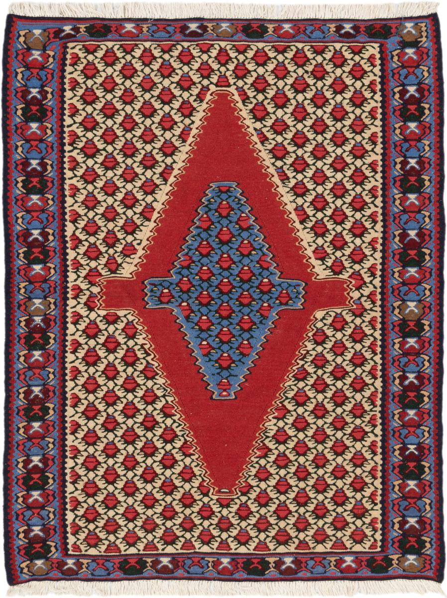 Tapete persa Kilim Fars Senneh 137x108 137x108, Tapete persa Atado à mão