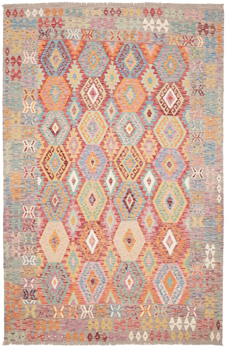 Afghanischer Teppich Kelim Afghan 9'7"x6'5" 9'7"x6'5", Perserteppich Handgewebt