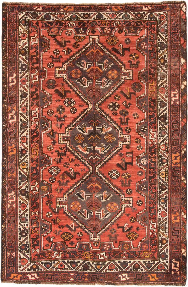 Tapete persa Shiraz 242x160 242x160, Tapete persa Atado à mão